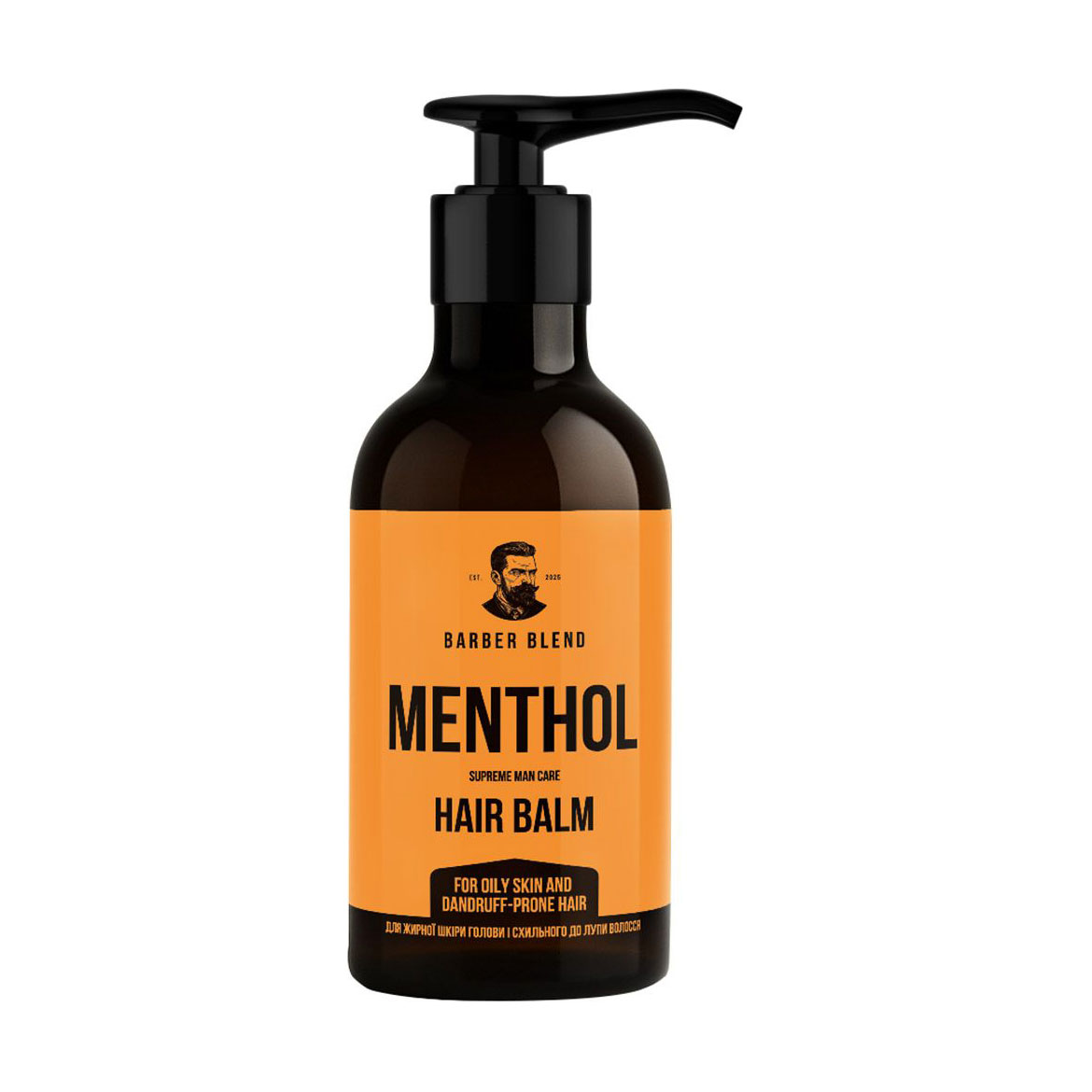 Чоловічий бальзам Barber Blend Menthol Hair Balm для жирної шкіри голови та схильного до лупи волосся, 300 мл